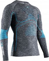 Лонгслив мужской X-Bionic Energy Accumulator 4.0 Melange Dark Grey Melange/Blue
