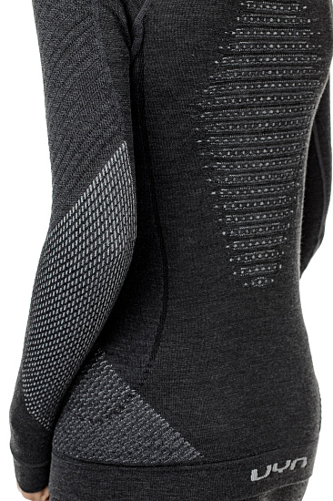Лонгслив женский UYN Fusyon Cashmere Uw Lg_Sl Grey Stone/Pearl - Фото 6 большая