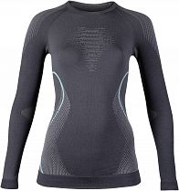Лонгслив женский UYN Evolutyon Uw Charcoal/Anthracite/Aqua